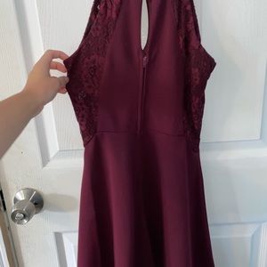 Maroon cocktail dress